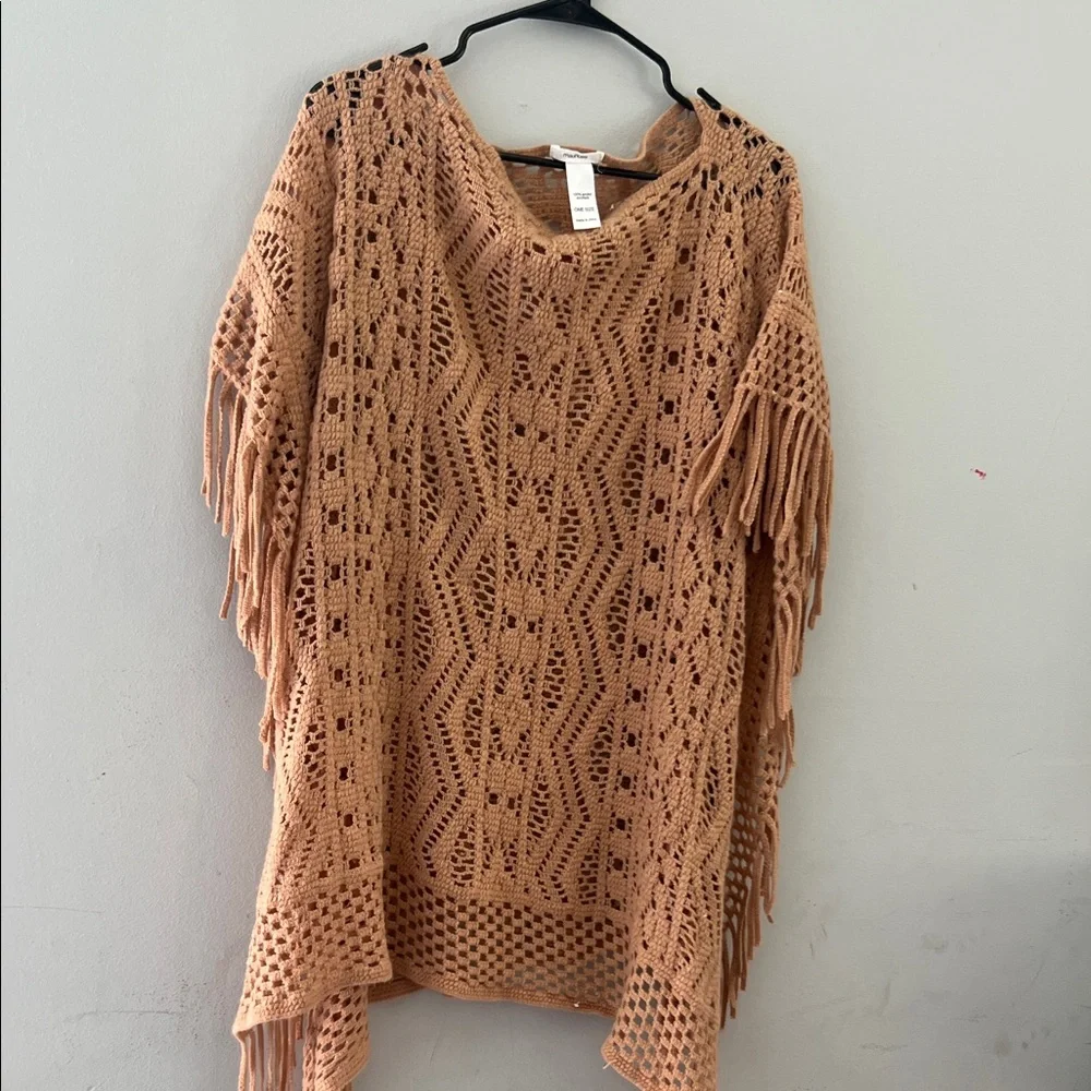 Maurices Brown Knit Poncho.   CAJA # 3‎